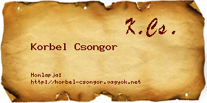 Korbel Csongor névjegykártya